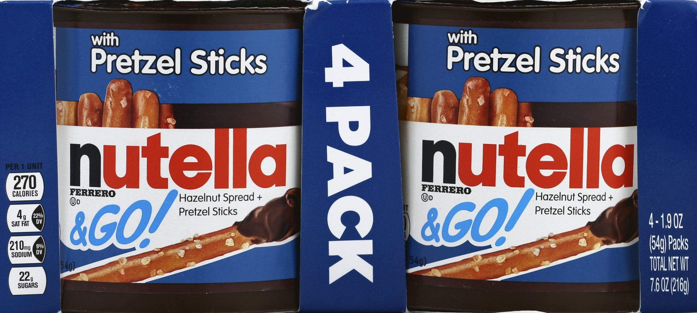 Nutella & GO! Hazelnut and Cocoa Spread with Pretzel Sticks Snack Pack