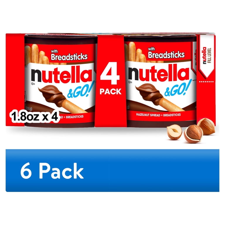 6 pack) Nutella & GO! Chocolate Hazelnut Spread with Cocoa +
