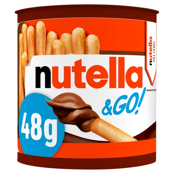 Nutella & Go! Hazelnut Chocolate Spread and Breadsticks Snack Pot 1 x 48g, Imported from Britain