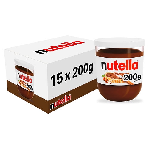 Nutella Hazelnut Chocolate Spread Jar 200g (pack of 15)