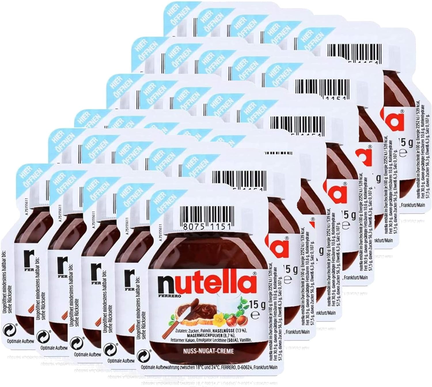 Nutella Hazelnut Spread 30 - 30 X 15G Serving