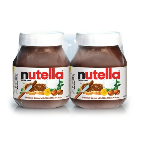 Nutella Hazelnut Spread Glass Jar Twin Pack, 26.5 Ounce (2 Count)