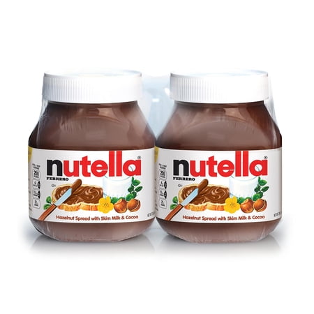 Nutella Hazelnut Spread Glass Jar Twin Pack, 26.5 Ounce (2 Count)