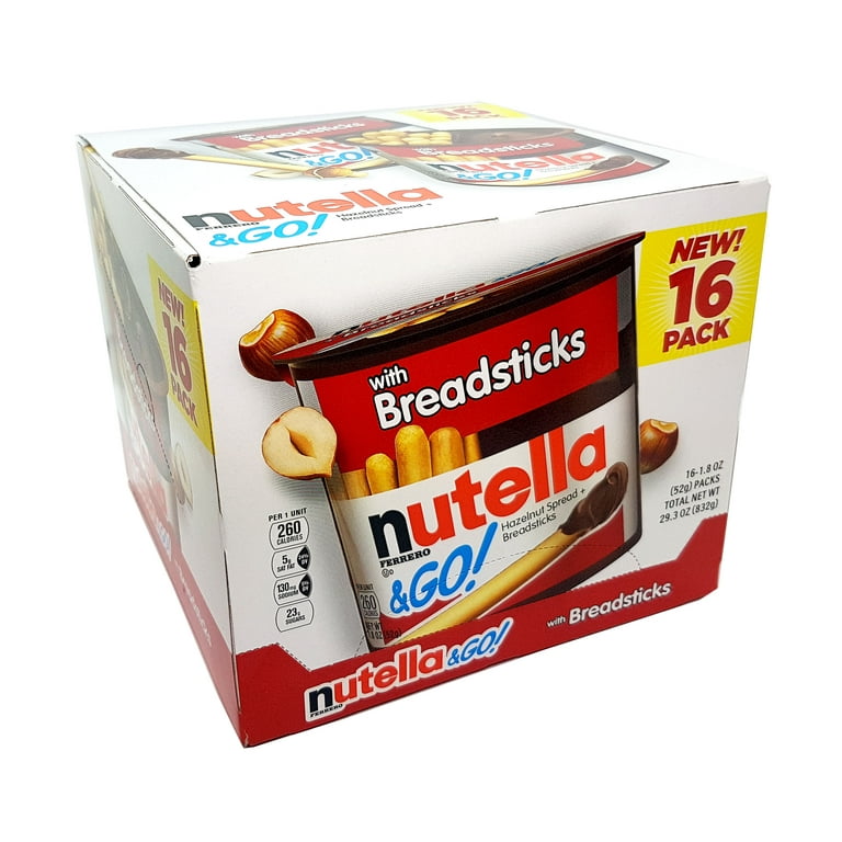 Hazelnut Spread and Breadsticks, 1.8 oz Single-Serve Tub, 16/Pack, Ships in 1-3 Business Days Hazelnut Spread and Breadsticks, 1.8 oz Single-Serve Tub, 16/Pack, Ships in 1-3 Business Days