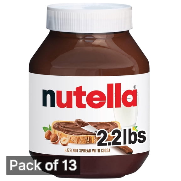 Nutella Hazelnut Spread with Cocoa 35.3 oz Jar (Pack of 13)