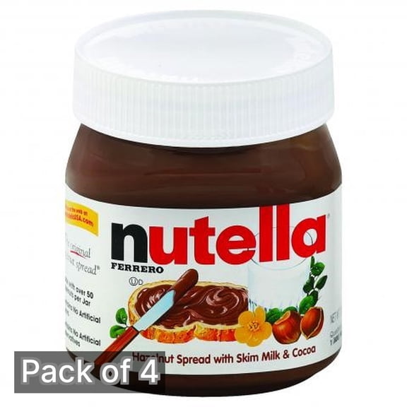 Nutella Hazelnut Spread with Cocoa 13 oz (Pack of 4)