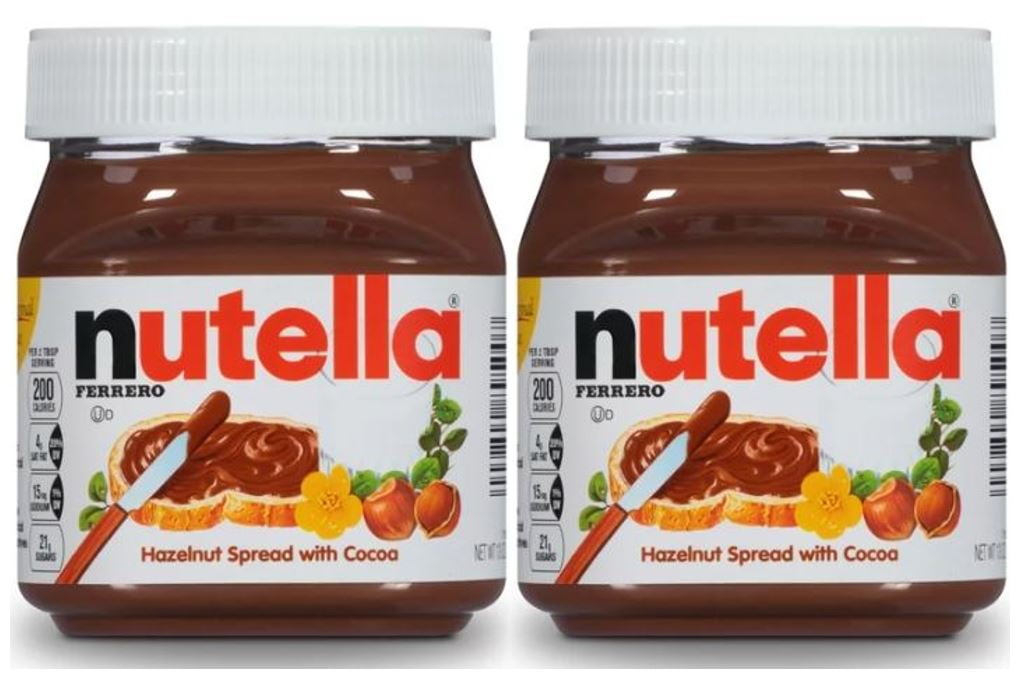 Nutella Hazelnut Spread with Cocoa for Breakfast, 13 oz Jar, Pack of 2