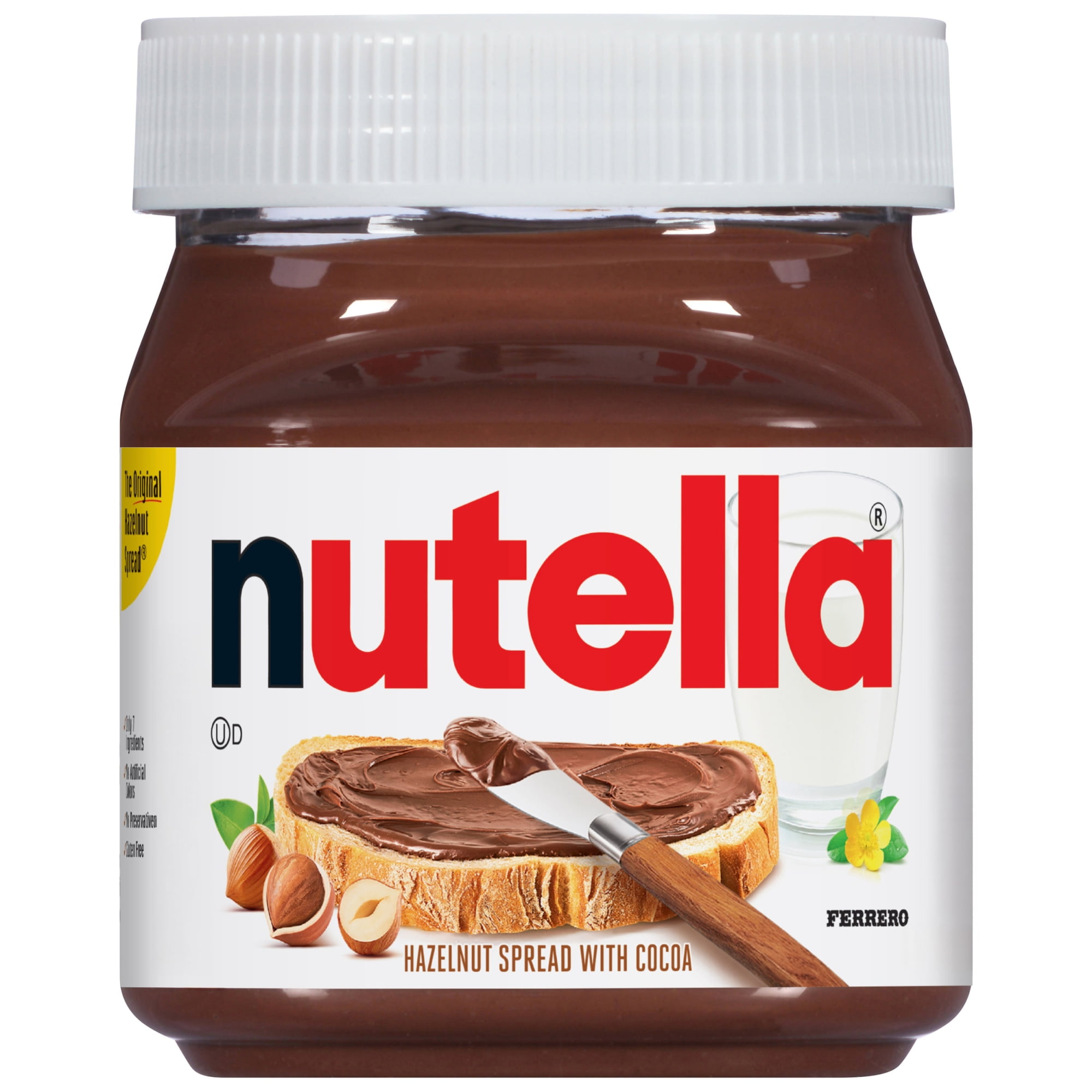Nutella Hazelnut Spread with Cocoa for Breakfast, 13 oz Jar