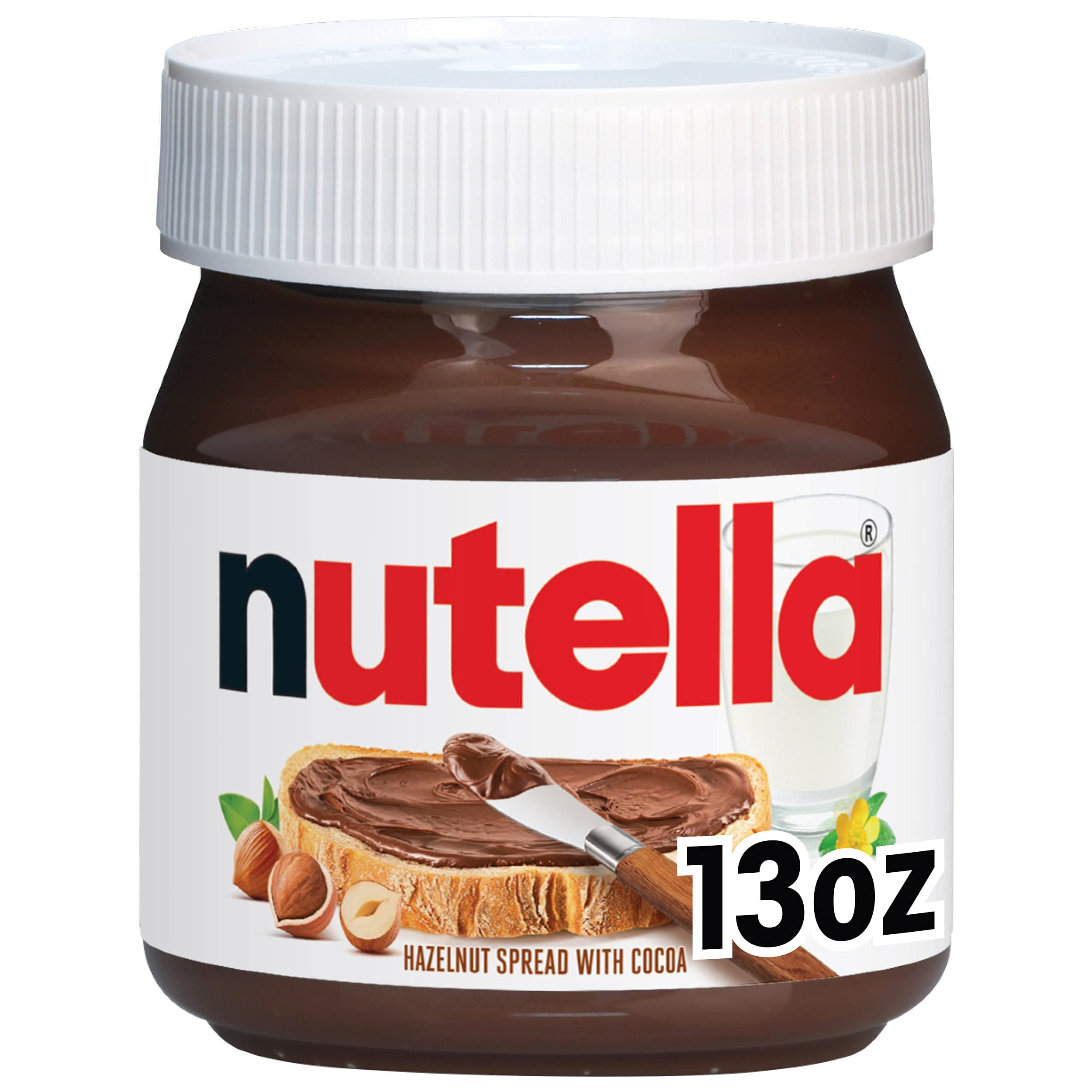 Nutella Hazelnut Spread with Cocoa for SMRBreakfast, 13 oz Jar