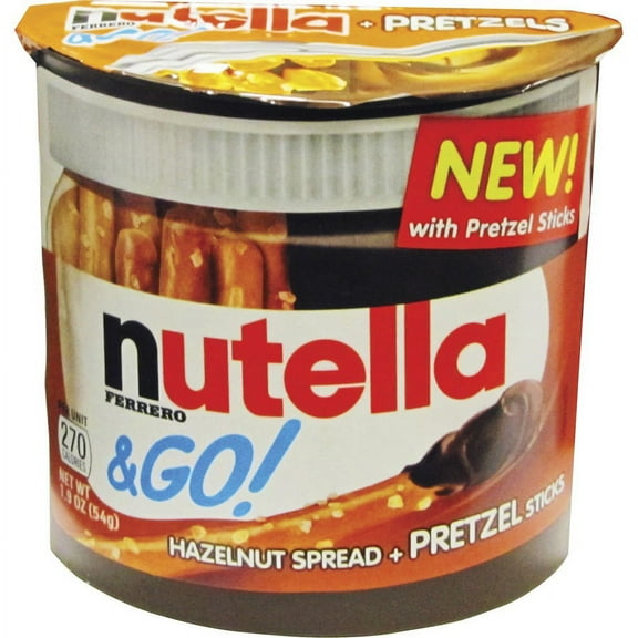Nutella Nutella & GO Hazelnut Spread & Pretzels - 1.80 oz - 12 / Box | Bundle of 2 Boxes