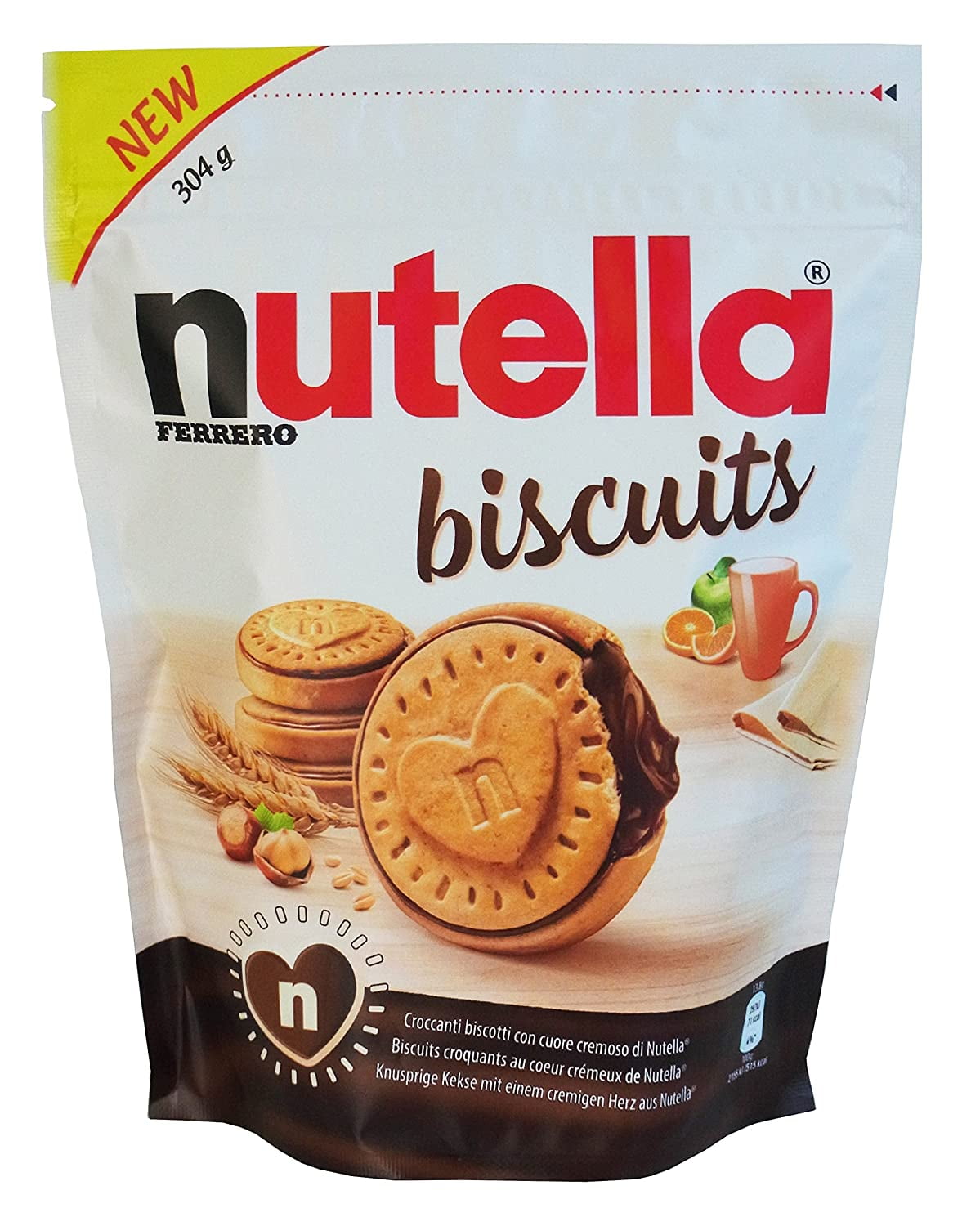 Nutella Sandwich Biscuits Resealable Pouch