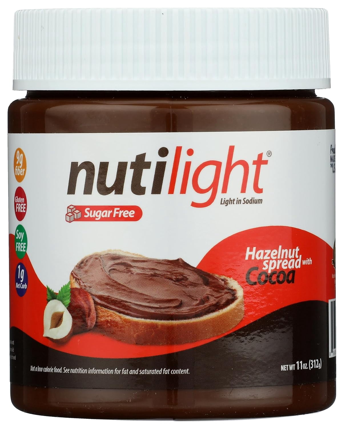 【未開封】トーンヌールダイエット 10個 Nutilight Hazelnut Spread, Sugar-Free, 11 oz, cocoa flavor