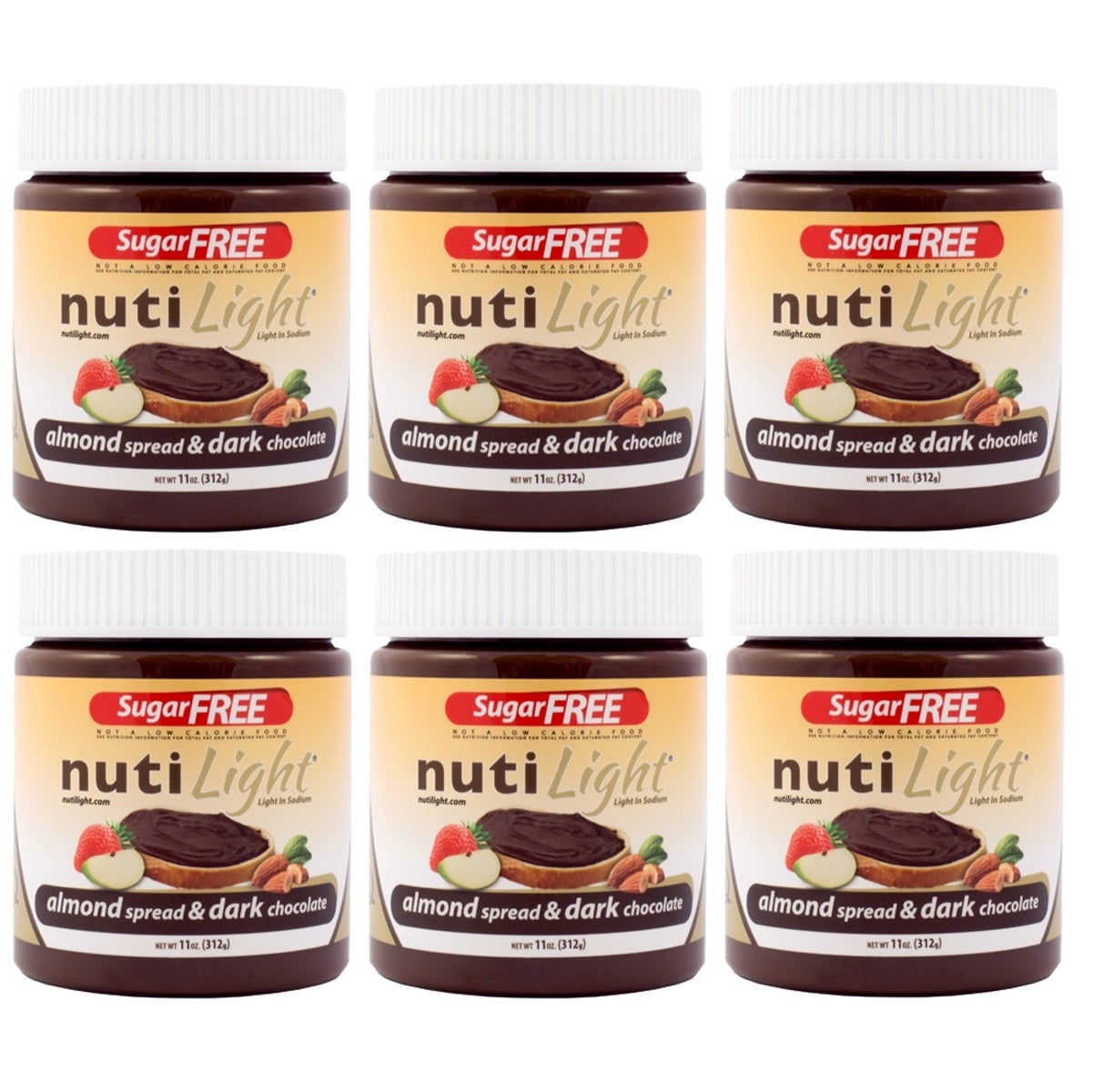 Nutilight Sugar-Free Hazelnut Spread & Dark Chocolate Size: 6-Pack