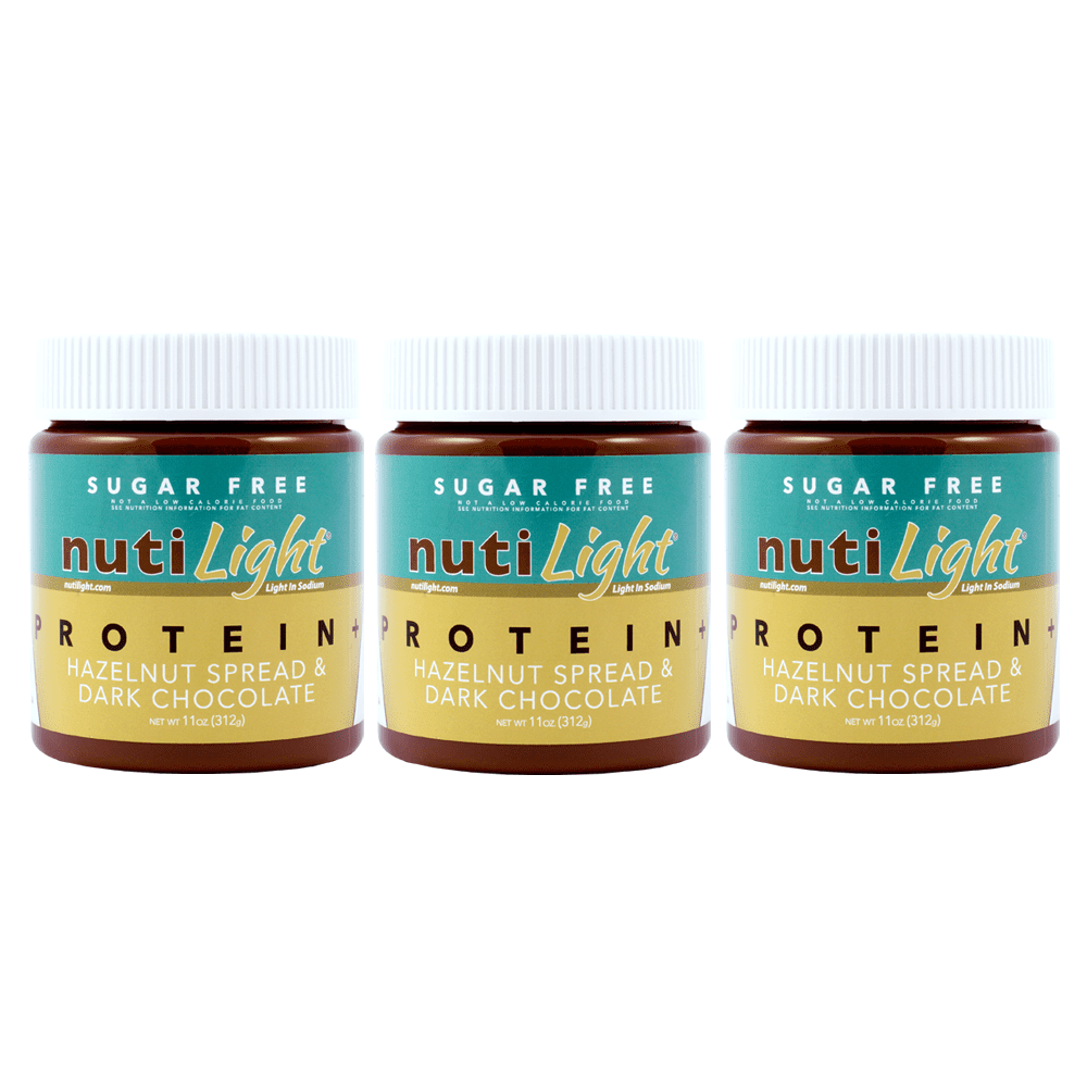 Nutilight Sugar-Free Protein + Hazelnut Spread & Dark Chocolate Size: 3-Pack