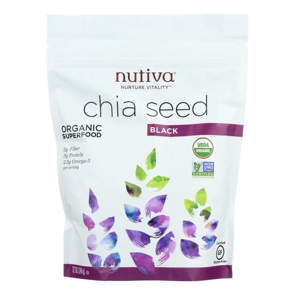 Nutiva Chia Seeds 12 oz (Pack Of 5)