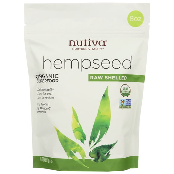 Nutiva Hempseed, Raw Shelled, 8 Oz.