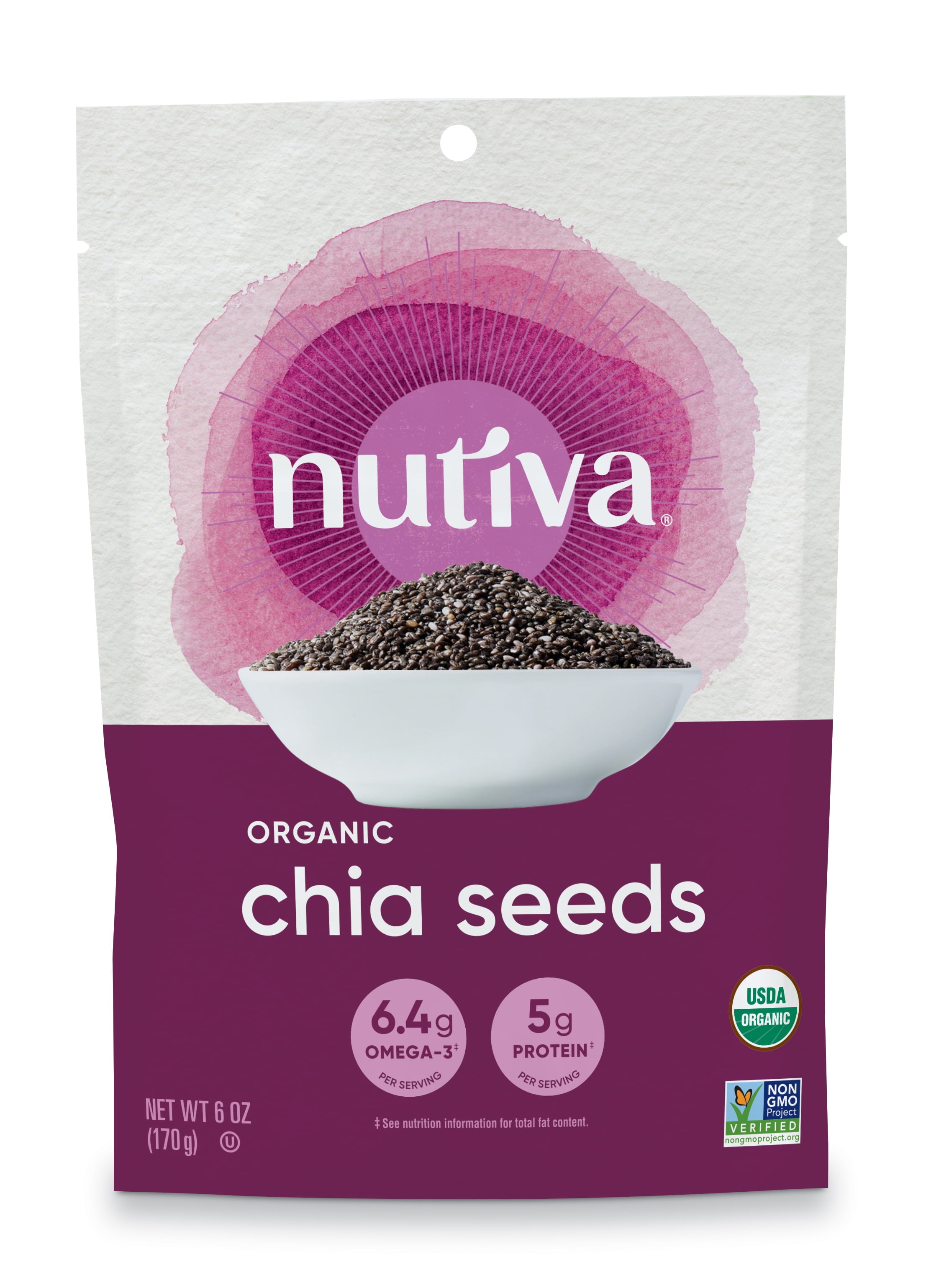 Nutiva Organic Black Chia Seed, 6 Oz