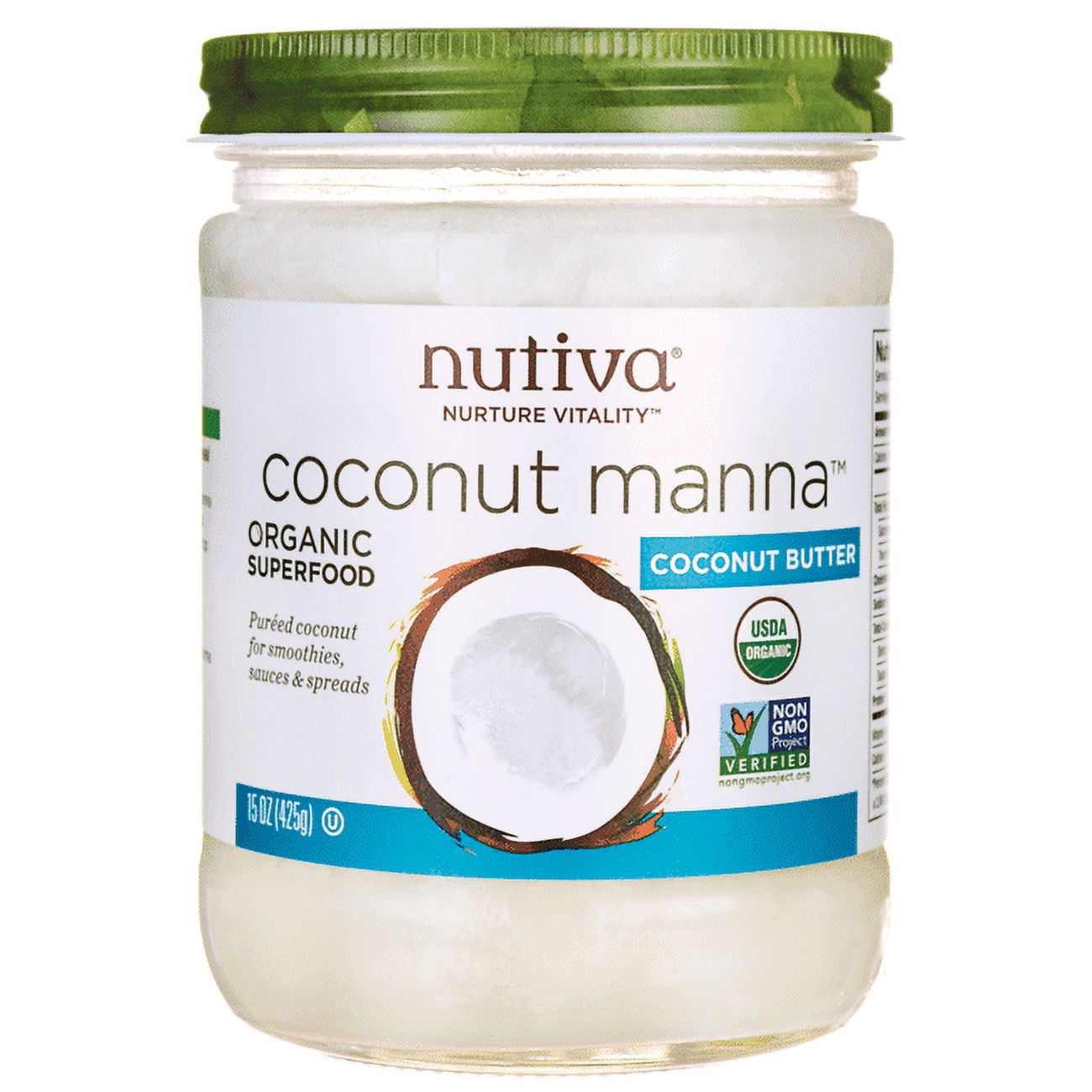 MANNA ORGANICS Organic Coconut Cashew Butter - No Sugar Added, 3 Simple Ingredients, 11 Oz Jar, SOFI Award Winner