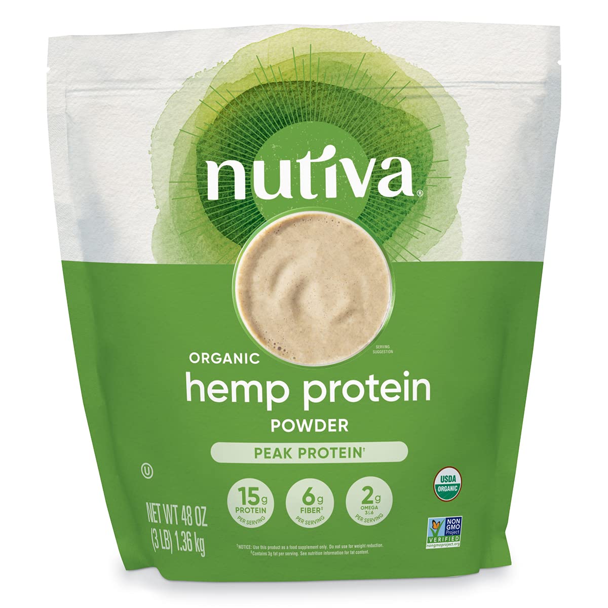 Nutiva Organic ColdPressed Raw Hemp Seed Protein Powder, Peak Protein