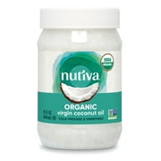 Nutiva Organic, Cold-Pressed, Unrefined, Virgin Coconut Oil from Fresh, non-GMO, Sustainably Farmed Coconuts, 15 Fluid Ounces