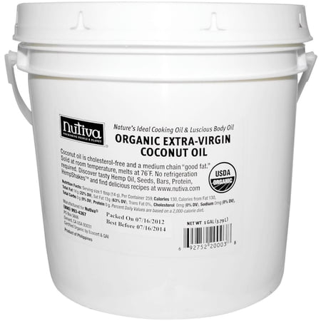 Nutiva Organic Extra-Virgin Coconut Oil, 1 gal