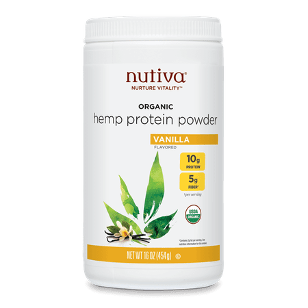 Nutiva Organic Hemp Protein Powder, Vanilla, 15g Protein, 1.0lb, 16.0oz