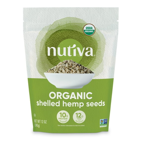 Nutiva Organic Raw Shelled Hemp Seeds, 12.0 Oz, 2 Ct