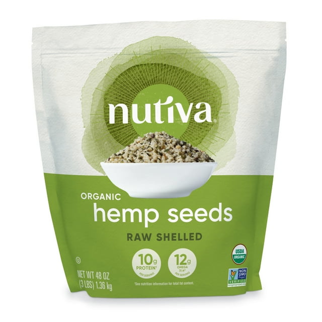 Nutiva Organic Raw Shelled Hemp Seeds, 3.0 Lb, 45 Servings