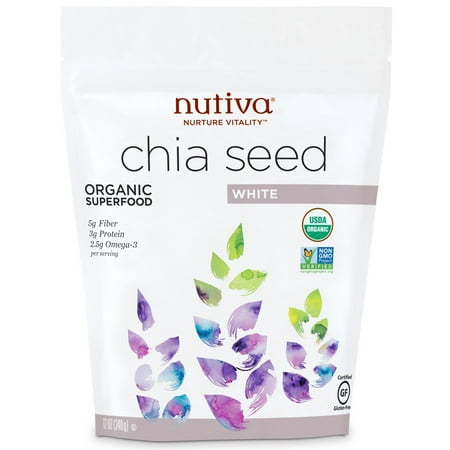 Nutiva Organic White Chia Seeds - 12 oz