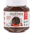thumbnail image 1 of Nutiva Organic Vegan Hazelnut Spread, Classic Chocolate, 13 Ounce | USDA Organic, Non-GMO, Fair Trade & Sustainably Sourced | Vegan & Gluten-Free | Plant-Based Superfood Spread with Less Sugar, 1 of 2