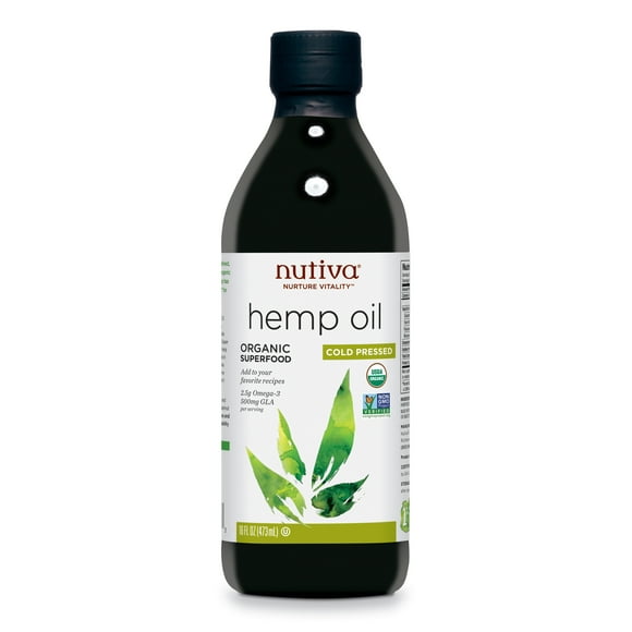 Nutiva hemp oil, organic, cold-pressed, 16 fl oz