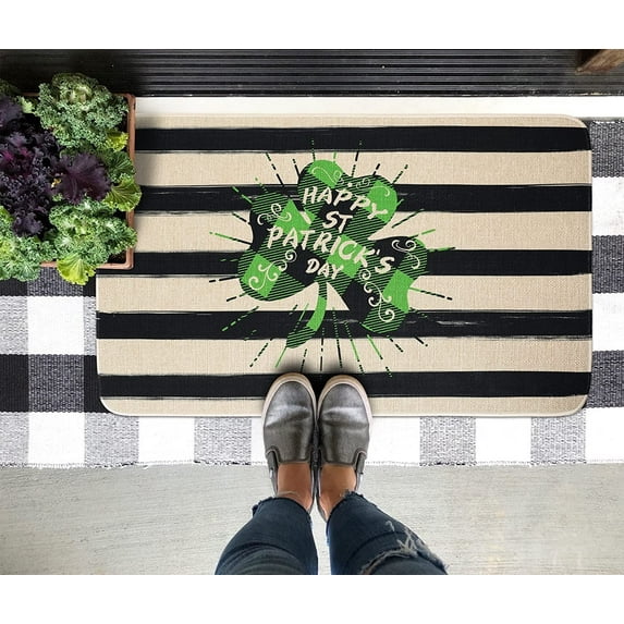 Nutkase Floral Decorative Doormat,Summer Farmhouse Flowers Doormat Rustic Floral Indoor Outdoor 17" x 30"