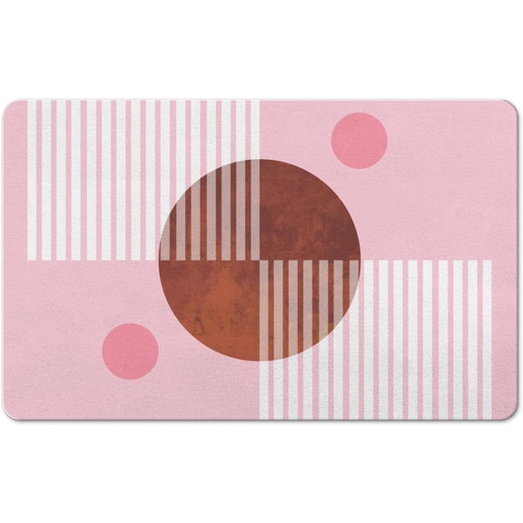 Nutksea Boho Bathroom Rugs Cute Bath Mat Non-Slip Modern Abstract Minimalism Boho Bathroom Mat Soft Machine Washable Boho Floor Mats 27"x17"