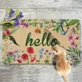 thumbnail image 1 of Nutksea Hello Floral Decor Door Mat - Farmhouse Welcome Mats Outdoor Colorful Flowers Doormat Non Slip Rubber Floral Decorative Front Door Mats Indoor Rug 17" x 30"…, 1 of 5