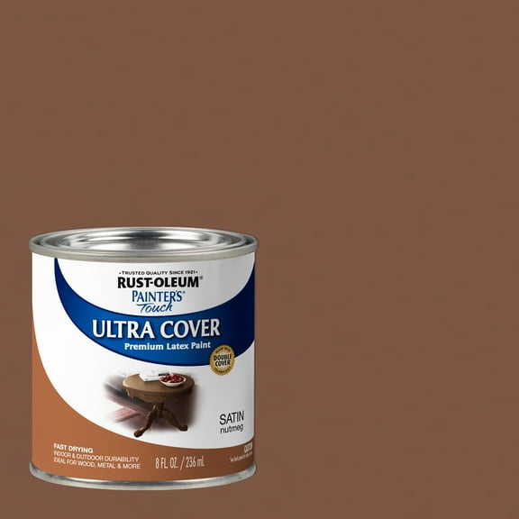 Nutmeg, Rust-Oleum Painter's Touch Ultra Cover Satin, Half Pint, 6 Pack
