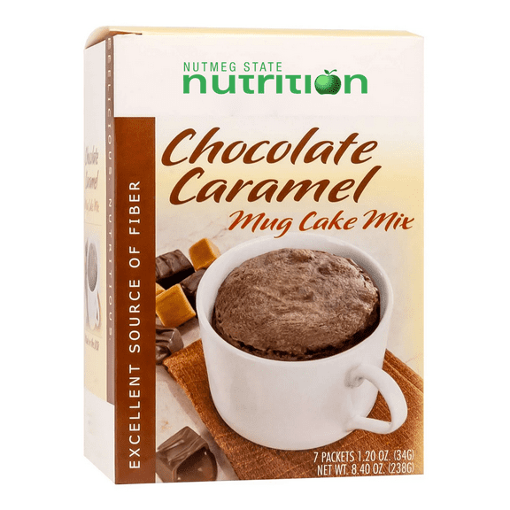 Nutmeg State Nutrition HealthyWise - High Protein Mug Cake - 7 Servings Per Box (Chocolate Caramel)