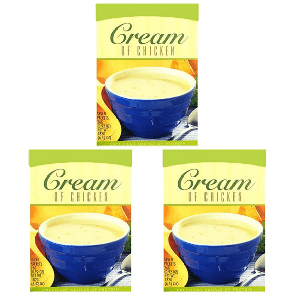 Nutmeg State Nutrition HealthyWise - High Protein Soup, Cream of Chicken - 7 Servings Per Box, (3 Pack)