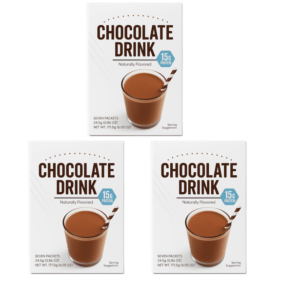Nutmeg State Nutrition Healthywise - High Protein Instant Drink Mix Chocolate 3 Box Pack ( 7 Count Box)