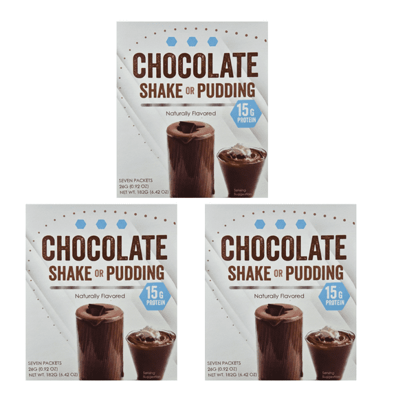 Nutmeg State Nutrition Healthywise Pudding or Shake Chocolate 3 Pack (21 Servings)