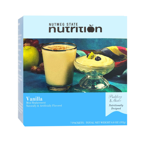 Nutmeg State Nutrition - High Protein Vanilla Pudding Shakes, Low Calories, 15g Protein, Low Fat, 7 Servings Per Box