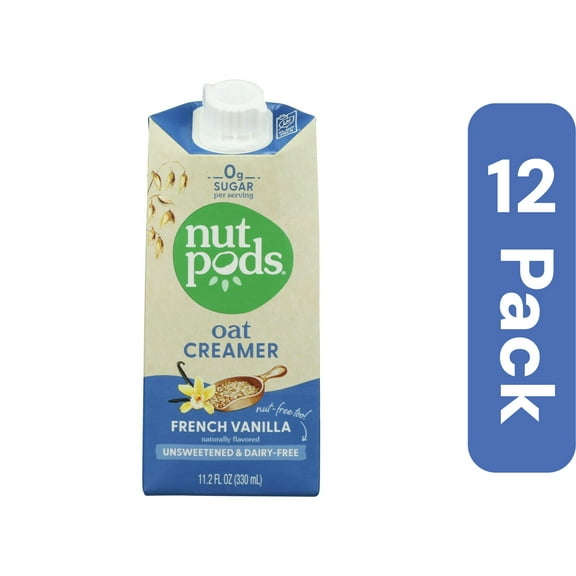 Nutpods Creamer Oat Unsweetened Vanilla 11.2 fl oz (Pack of 12)