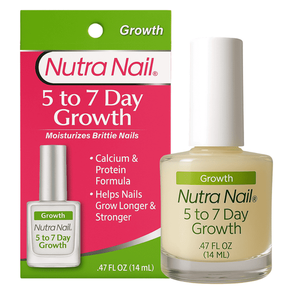 Nutra Nail 5 to 7 Day Growth Treatment - Fast Keratin Nail Strengthener Repair Serum Formula for Thin, Brittle, & Damaged Nailbeds (0.47 fl oz)