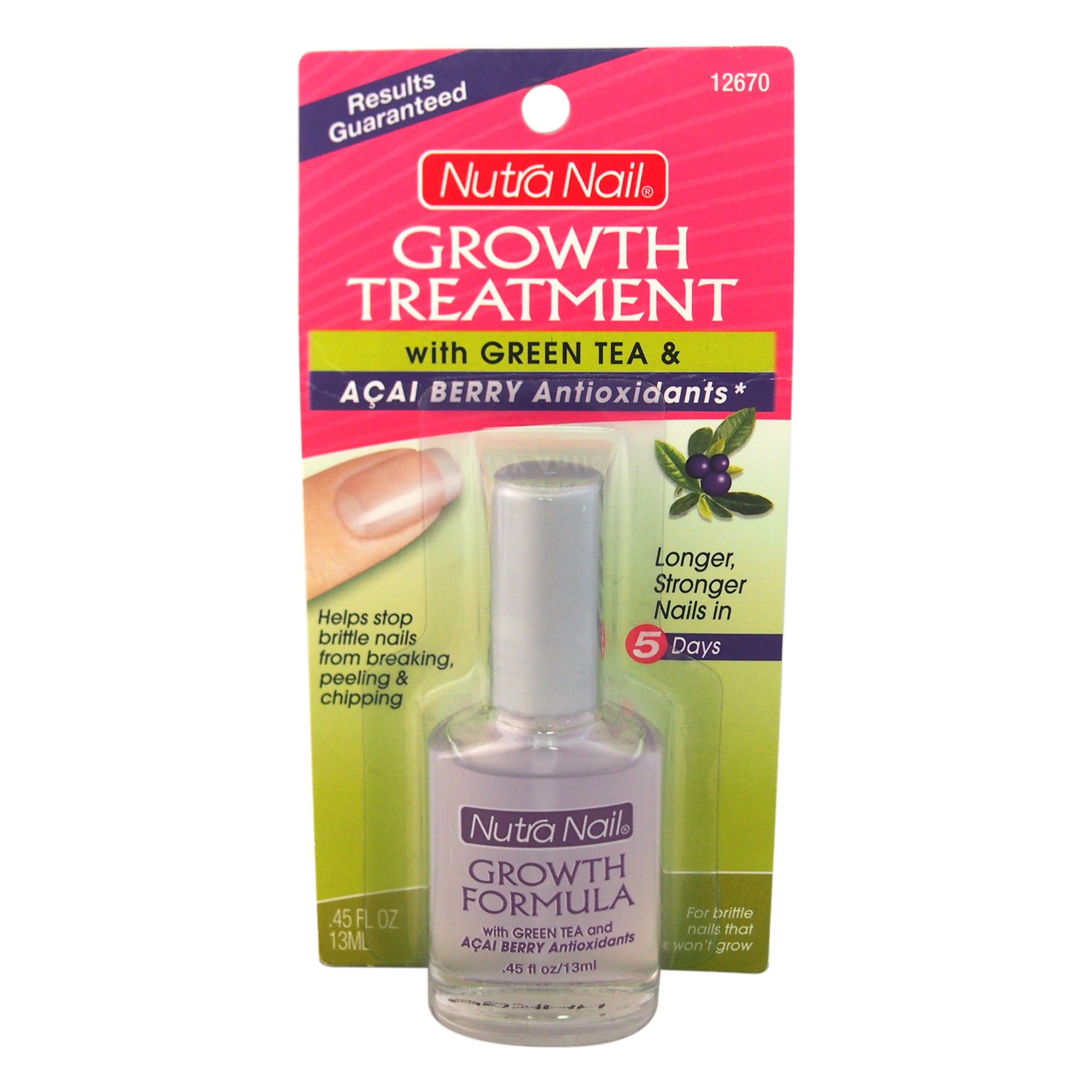 Nutra Nail Growth Treatment With Green Tea & Acai Antioxidants, 0.45 Oz