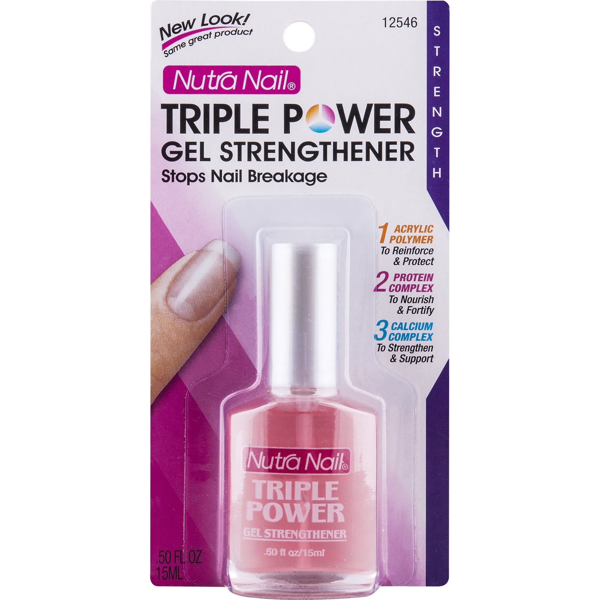 Nutra Nail Nutra Nail Triple Power Gel Nail Stregnthener, .5 fl oz