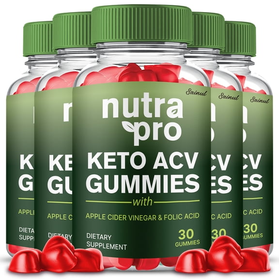 Nutra Pro Keto ACV Gummies, Maximum Strength Formula, Nutra Pro Keto + ACV Supplement Gelatin Free, 5 Month Supply  (5 pack)