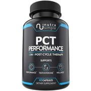 Nutra Simple PCT Supplement 3-in-1 Post Cycle Support & Estrogen Blocker - Made in USA - 60 Capsules