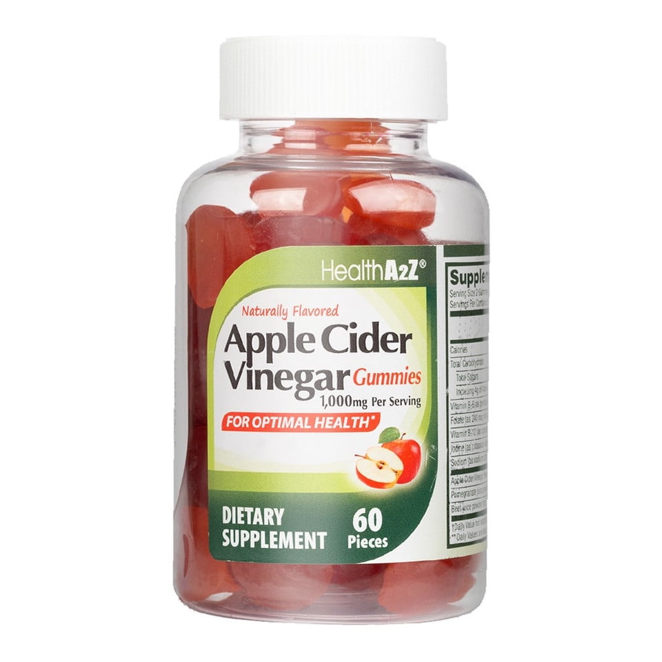 NutraA2Z Apple Cider Vinegar 500mg Gummy 4g, 60 ct