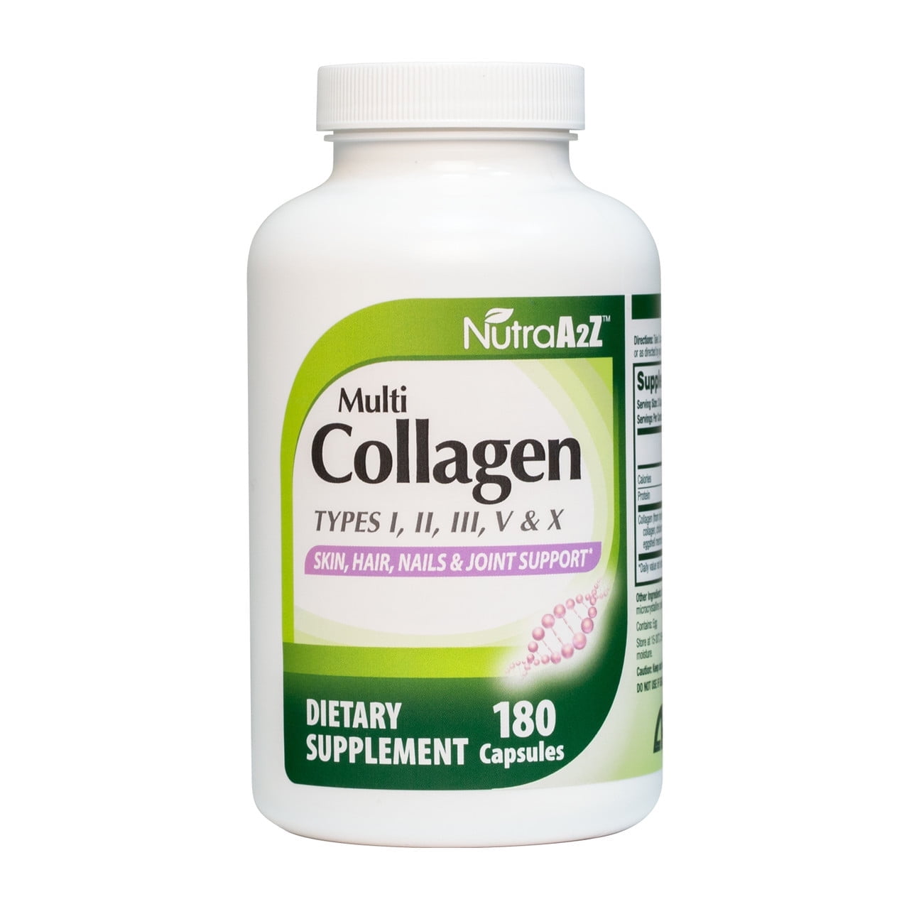 NutraA2Z Multi Collagen Types I, II, III, V & X | 180 Capsules | Support Joints, Hair, Skin, Nails