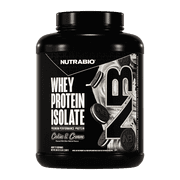 NutraBio Whey Protein Powder Isolate Supplement   25g of Protein Per Scoop with Complete Amino Acid Profile - Soy and Gluten Free - Zero Fillers and Non-GMO - Cookies & Cream - 5 Lbs.