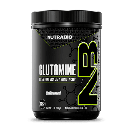 NutraBio Pure L-Glutamine Powder - L-Glutamine Supplement- Amino Acid - Pure Grade: Absolutely no Additives, Fillers or Excipients! - Muscle Recovery Supplement - (500 Grams)
